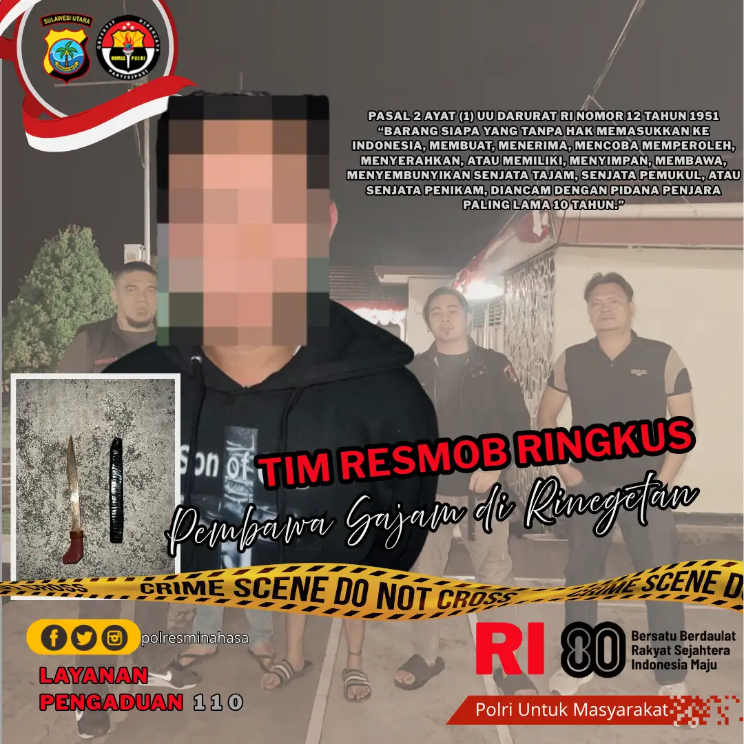 Bawa Sajam Saat Keributan di Rinegetan, Pemuda Digelandang Tim Resmob